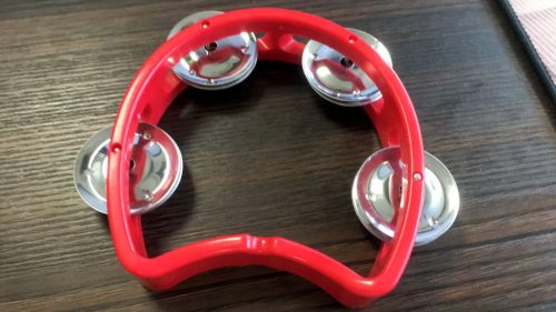 lemonlala Plastic Musical Percussion Tambourines, Dual Alloy Recording Combo Tambourine, Cutaway Half Blossom with 4 Bells photo review