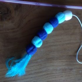 nicebands Cat Dog Chaser Toys, 2in1 Balance Swing Car Toy Stimulate Hunting Instinct Catnip Teaser Toys with Catnip Ball Toys, 2 Pack Cat Stick with Teasing Ball photo review