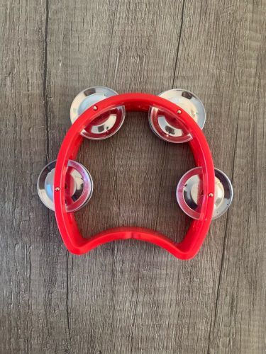 lemonlala Plastic Musical Percussion Tambourines, Dual Alloy Recording Combo Tambourine, Cutaway Half Blossom with 4 Bells photo review