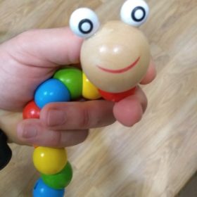 nicebands Toy Caterpillar, Simulation Caterpillar Wooden Twisted Worms Children Early Educational Toys for 1 2 3 Children & Kids Boys and Girls photo review
