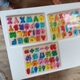 lemonlala Wooden Puzzles for Toddlers,Wooden Alphabet Number Puzzles Toddler Learning Puzzle Toys for Kids Ages 2 3 4 photo review