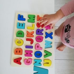 lemonlala Wooden Puzzles for Toddlers,Wooden Alphabet Number Puzzles Toddler Learning Puzzle Toys for Kids Ages 2 3 4 photo review