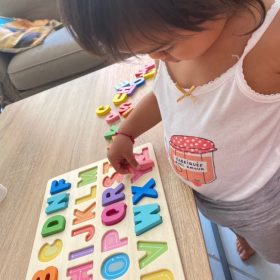 lemonlala Wooden Puzzles for Toddlers,Wooden Alphabet Number Puzzles Toddler Learning Puzzle Toys for Kids Ages 2 3 4 photo review