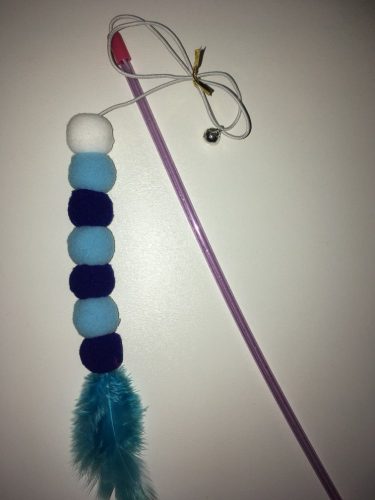 nicebands Cat Dog Chaser Toys, 2in1 Balance Swing Car Toy Stimulate Hunting Instinct Catnip Teaser Toys with Catnip Ball Toys, 2 Pack Cat Stick with Teasing Ball photo review