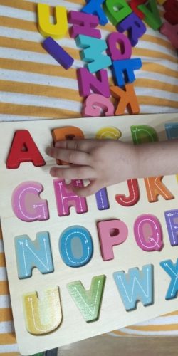 lemonlala Wooden Puzzles for Toddlers,Wooden Alphabet Number Puzzles Toddler Learning Puzzle Toys for Kids Ages 2 3 4 photo review