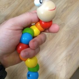 nicebands Toy Caterpillar, Simulation Caterpillar Wooden Twisted Worms Children Early Educational Toys for 1 2 3 Children & Kids Boys and Girls photo review