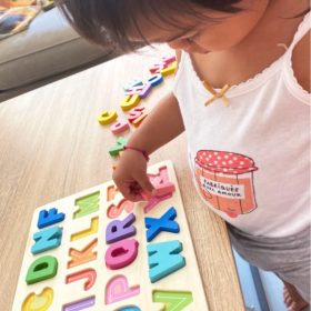 lemonlala Wooden Puzzles for Toddlers,Wooden Alphabet Number Puzzles Toddler Learning Puzzle Toys for Kids Ages 2 3 4 photo review