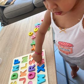 lemonlala Wooden Puzzles for Toddlers,Wooden Alphabet Number Puzzles Toddler Learning Puzzle Toys for Kids Ages 2 3 4 photo review