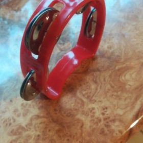 lemonlala Plastic Musical Percussion Tambourines, Dual Alloy Recording Combo Tambourine, Cutaway Half Blossom with 4 Bells photo review