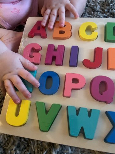 lemonlala Wooden Puzzles for Toddlers,Wooden Alphabet Number Puzzles Toddler Learning Puzzle Toys for Kids Ages 2 3 4 photo review