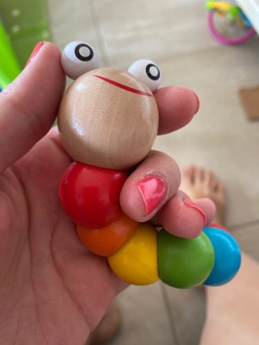 nicebands Toy Caterpillar, Simulation Caterpillar Wooden Twisted Worms Children Early Educational Toys for 1 2 3 Children & Kids Boys and Girls photo review